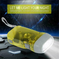 Linterna Mini LED De Autogeneración Con Manivela Dinamotriz En 3 Colores (Amarillo Rojo Azul) Para Camping Y Uso Doméstico Luz Portátil Para Exteriores - details 2