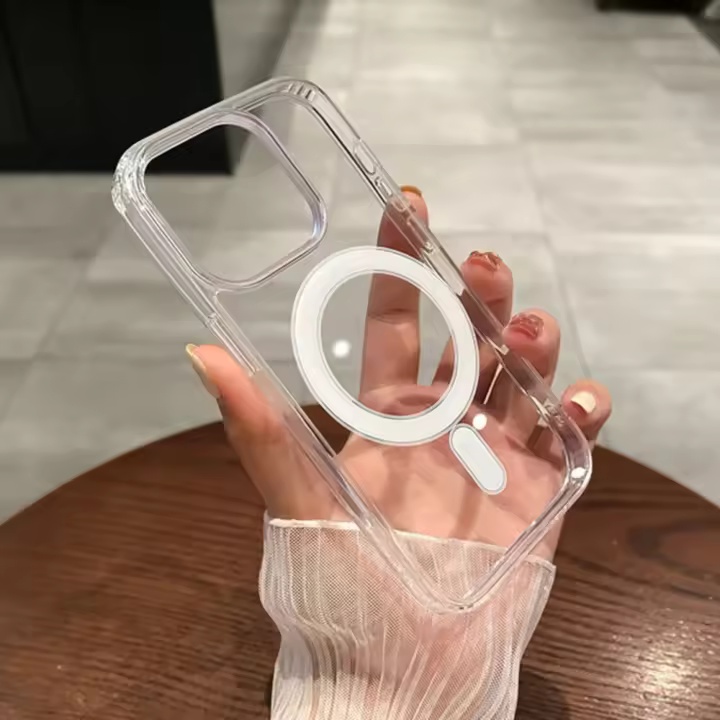 Funda Magnética Transparente Para Xiaomi 15T pro Material PC+TPU Antichoque Compatible Con Xiaomi 17 17Pro Max Cubierta De Carga Inalámbrica - 1
