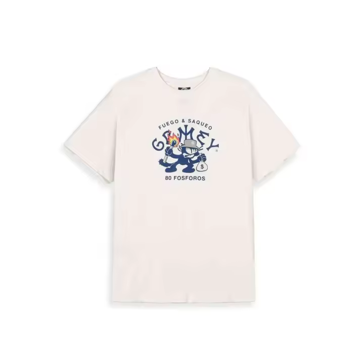 Camiseta de Manga Corta Grimey Matches para unisex en color blanco - 1