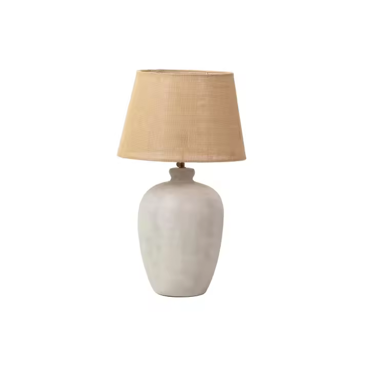 Adda Home Lámpara de Mesa Cerámica Gris 40x40x70 Cm - Iluminación Elegante - 1
