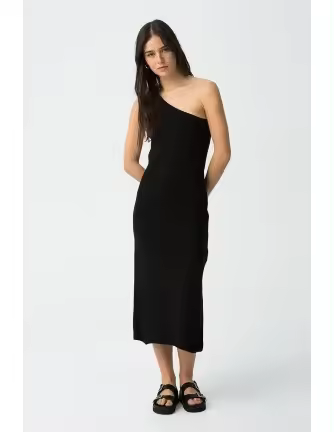 Vestido Tiffosi Ios negro de punto un ho - 1