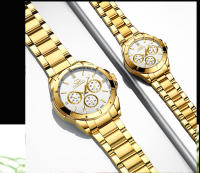 Reloj De Pulsera De Lujo Para Hombre CHENXI Dial Dorado Cuarzo Acero Inoxidable Impermeable Reloj De Negocios Con Manos Luminosas Y Cierre De Seguridad - details 13