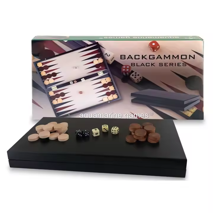 Aquamarine Juego De Tablero Backgammon Profesional Black Series - 1