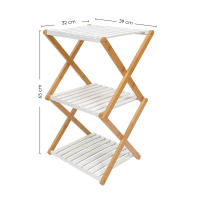 Estantería de Bambú - The Secret Home - Organizador Multiusos - Blanco y Natural - Eficiente y Decorativa - details 2