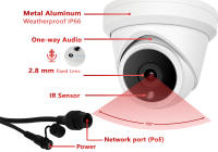 Cámara IP POE Anpviz 8MP 4K Vigilancia Exterior Con Micrófono Integrado Detección De Movimiento Vídeo P2P App Danale Tamaño Domestico - details 16