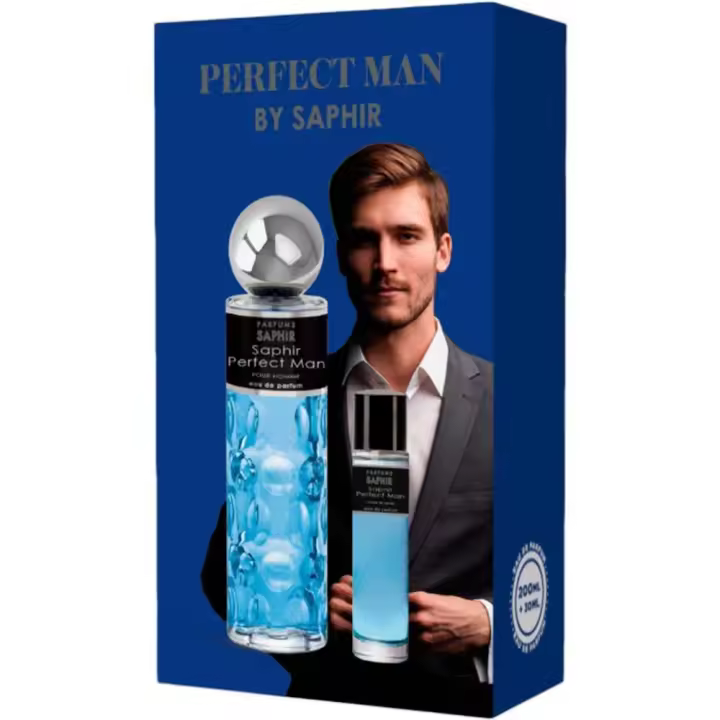 Saphir Perfect Man - Perfume para Hombre en Estuche Regalo 200 ml + 30 ml - Fragancia Masculina Versátil y Sofisticada - 1