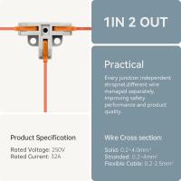 Conectores De T De 3 Caminos Para Enredado 20Pcs Para Cableado Quick Splitter Conector Para Circuito En Línea 24-12 AWG Tipo De Terminal De Prensa - details 3