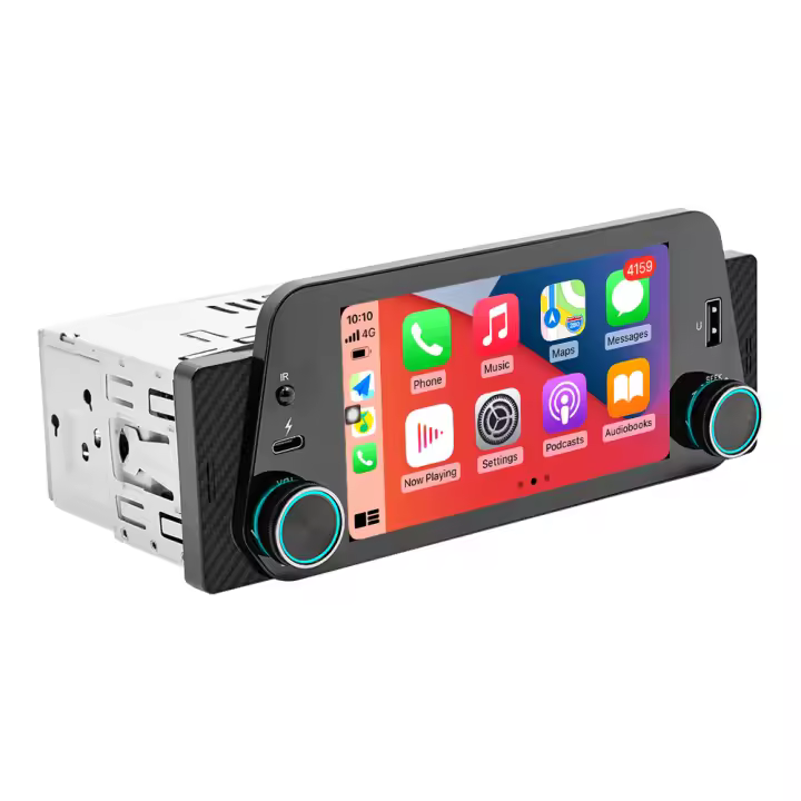 Radio De Coche Android 1 Din 5 Pulgadas Con Carplay Cable/Wi-Fi GPS Multimedia MP5 Integrado FM Bluetooth Pantalla Táctil Universal - 1