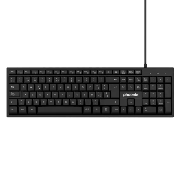Phoenix k100 teclado multimedia usb negro - 1