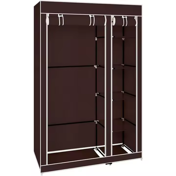 Armario Vestidor de Tela Nyana Home 170x110x45cm, 2 puertas, 5 huecos, 1 ropero - 1