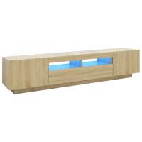 vidaXL Set muebles TV con LED 2 piezas madera contrachapada, Mueble de Salon, Mueble TV, Mueble TV salon, Mesa de TV, Mueble tele - details 2