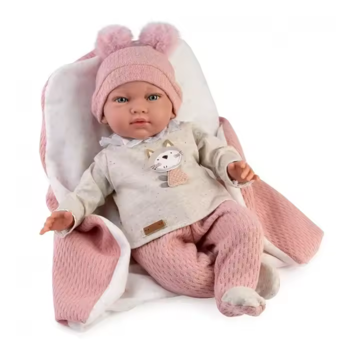 Muñeca Nerea con Peso Ropa Rosa 42 Cm Altura 10270 - 1