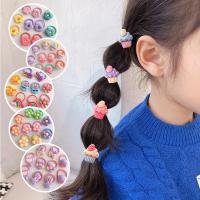 40PCS Set De Cinturones Elásticos Para El Cabello Pequeños Y Lindos Para Bebés Niñas Con Diseños De Animales Frutas Y Colores Poliéster Adecuado Para Todas Las Estaciones - details 1