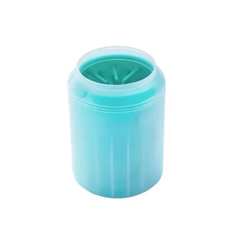 Pulverizador De Pata Para Mascotas Con Cepillo De Silicona Suave Limpiador Portátil Para Perros Y Gatos Tamaño Práctico Para El Hogar - 1