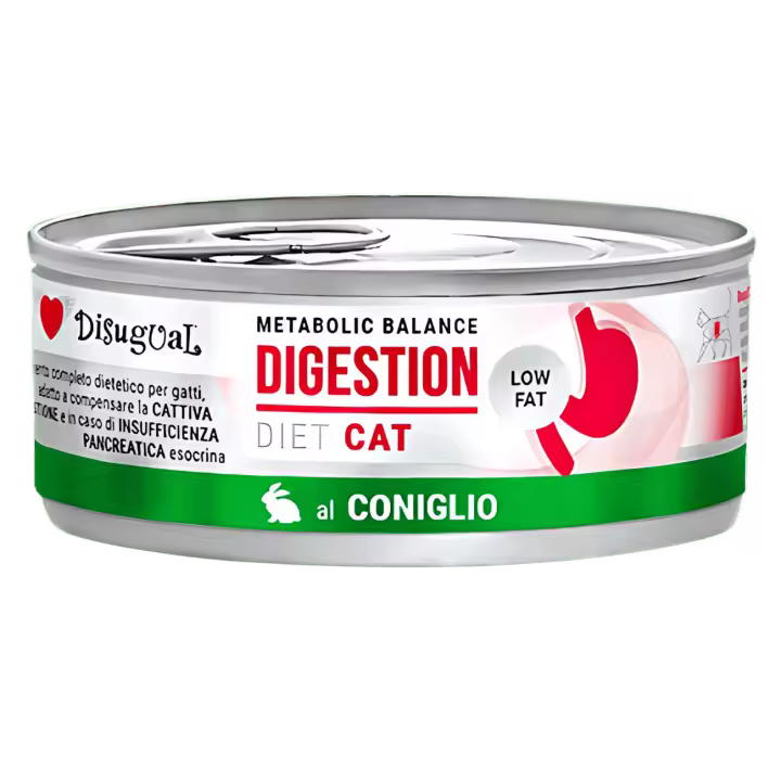 Disugual Diet Gato Conejo Digestión 85g – Comida Húmeda para Gatos con Sensibilidad Digestiva - 1