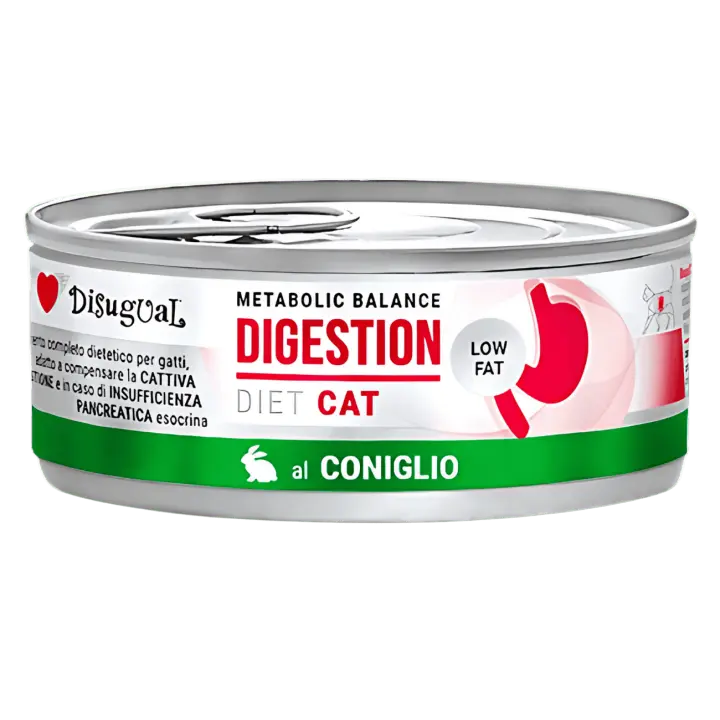 Disugual Diet Gato Conejo Digestión 85g – Comida Húmeda para Gatos con Sensibilidad Digestiva - 1