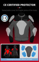 Chaqueta Y Pantalones De Motocicleta 2024 Transpirable De Malla Para Verano Con Reflejos Nocturnos Ropa Protectora De Ciclismo Al Aire Libre - details 5