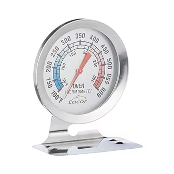 LACOR Termómetro horno con base para cocina y horno, mide un rango entre 50ºc y 300ºc, 10x10x10 cm - 1
