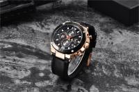 Reloj De Pulsera Deportivo Multifuncional Para Hombre BENYAR 2023 Cronógrafo De Cuarzo Resistente Al Agua 30M Con Manos Luminosas Y Calendario Completo Material De Correa De Cuero - details 6