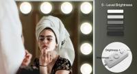 Espejo De Maquillaje Con Luz LED Bombilla USB Cargable Iluminación Para Mesa De Vestir Baño Dimmerable Luz De Vanidad - details 1