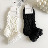2 Pares De Calcetines Kawaii Para Mujer Lolita Verano Transpirables De Encaje Calcetines Cortos Lindos Regalo Para Niñas - details 4