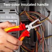 Alicates Despejadores De Cables Aislados Deli 1000V De Acero Cr-V Cortadores De Hilo 6 Pulgadas Para Trabajo Eléctrico - details 2