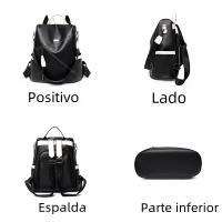 Mochila de de de de Espalda Cuero Suave con Cremallera Diseño Parche Liner Correa Arcuata - details 24