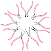 Kit De Herramientas Para Joyería DIY Con Aretes Rosa Antideslizantes Y Mango Liso Herramienta De Reparación De Hebillas De Aleación De Zinc - details 3