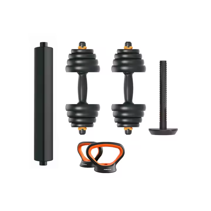 Kit de pesas V2 30Kg Xiaomi Fed: mancuernas (pesos + barras) + barra + pesa rusa - 1