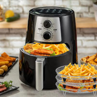 Rack De 3 Capas Para Air Fryer En Acero Inoxidable Con Pies Ajustables Herramienta De Hornear Accesorios Para Air Fryer Dehydrador - details 3