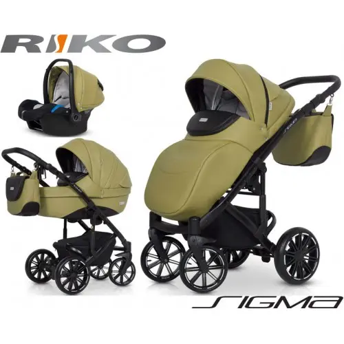 RIKO - Carrinho multifuncional SIGMA + KITE ISOFIX READY Olive - 1