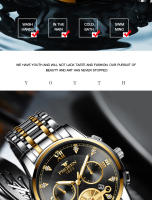 Reloj De Pulsera De Lujo Para Hombre FNGEEN Reloj De Cuarzo Resistente Al Agua En Acero Inoxidable Y Oro Estilo Business Con Display Numeral Romano - details 9