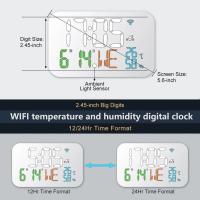 Reloj De Mesa Inteligente Con Calendario Y Termómetro Higrómetro Tuya WiFi Pantalla LED Digital Soporte Auto-Calibración WIFI - details 7