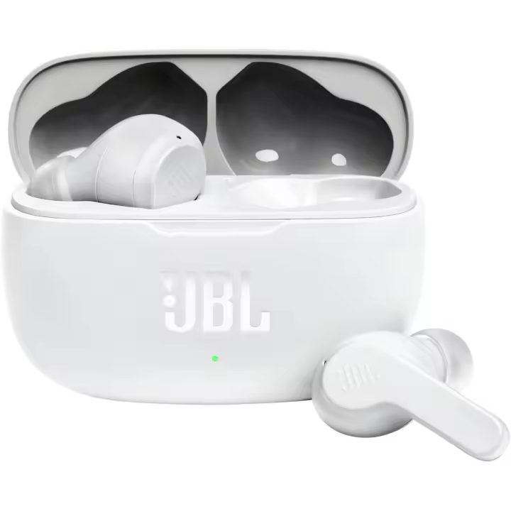 JBL WAVE 200TWS Auriculares inalámbricos intraurales con sonido JBL Deep Bass, Color Blanco, hasta 20 horas de música - 1