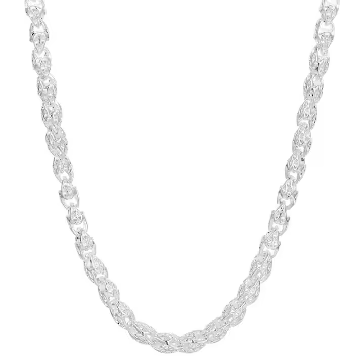 Collar De Cadena DOTEFFIL Plata 5mm 20/24 Pulgadas Para Hombres Y Mujeres Joyería De Moda Para Boda Y Compromiso - 1