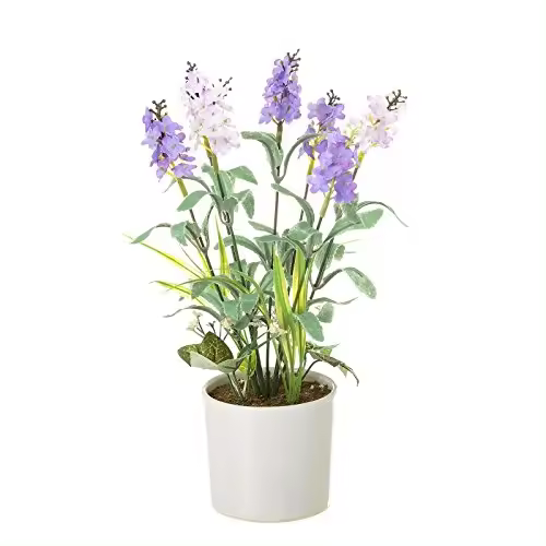 Planta Artificial Lavanda Poliester en Maceta plastico 28 cm-DAMDAM GO - 1