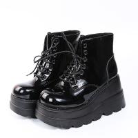 SP Nuevas Botas Martin de mujer de gran tamaño con Suela de plataforma, punk Callejero, BOTAS de Mujer con Cordones de Charol en fashion. - details 7