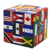 Cubo Mágico 3x3x3 Con Elementos De Banderas De Países Juguete Educativo Para Niños Regalos De Cumpleaños Puzzle De Plástico Magnético - details 0