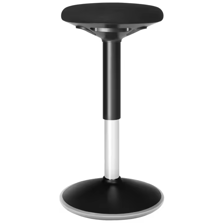 SONGMICS Taburete de Escritorio ergonómico Giratorio de 360° Regulable en Altura 56-81 cm, Montaje fácil, Color Negro - 1