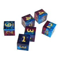 Set De 6 Poliedros Exquisitos En Resina Multicolor Retro Para Juegos De Mesa DND RPG TRPG Juguete Portátil Para Fiestas - details 5