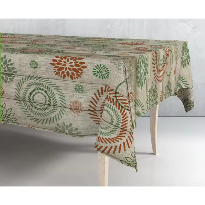 Mantel de hule estampado por metros - Madera verde moderno 43318-3    mantel por metros; manteles; mantel barato; mantel jardín - 1
