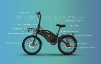 Bicicleta Electricos Adultos Plegable Freestyle KuKirin V1 Pro con neumáticos 20 ", BateríA De Bicicleta EléCtrica 48V 7.5Ah motor 350W, velocidad máxima 45km/h, autonomía 45km, carga máxima 120kg, freno disco dual + freno eléctrico con cesta delantera - details 2