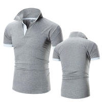 Camisa Polo Hombre Verano Nueva Cuello Vacío Manga Corta Transpirable Moda Negocios Marca Ropa Hombre Estilo Casual Contraste De Colores - details 9