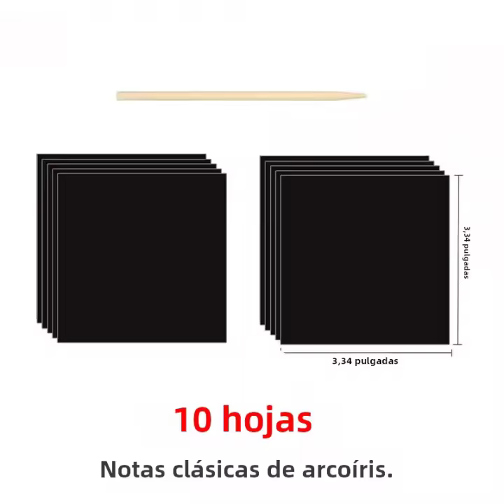 Papel De Arañar Arcoíris Holográfico Mini Tarjetas De Notas Para Arte Y Manualidades Regalo Para Niñas Y Niños Suministros Para Navidad - 1