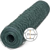 Malla Hexagonal Metálica Recubierta de Plástico Kmt Style | Protección Roedores, Cubierta Canalones | Verde, Malla 25 Mm, 1x3m y 1x5m - details 1