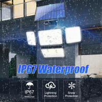 Lámpara Solar Exterior IP65 800lm Con Control Remoto Y 4 Cabezas Luz De Calle Solar Para Exterior 247 LED Resistente Al Agua Y Al Sol - details 7