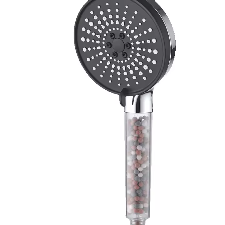 Alcachofa de ducha con filtro de ahorro de agua, alcachofa de ducha antical de alta presión, alcachofa de ducha tipo lluvia para baño con 5 modos de configuración, 1 pieza - 1
