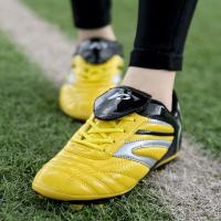 Zapatos De Fútbol Para Hombres Nuevos De Cuero Alto Top Training Cleats Deportivas Respirables Talla True Flywire PU Para Principiantes Outdoor Lawn - details 1