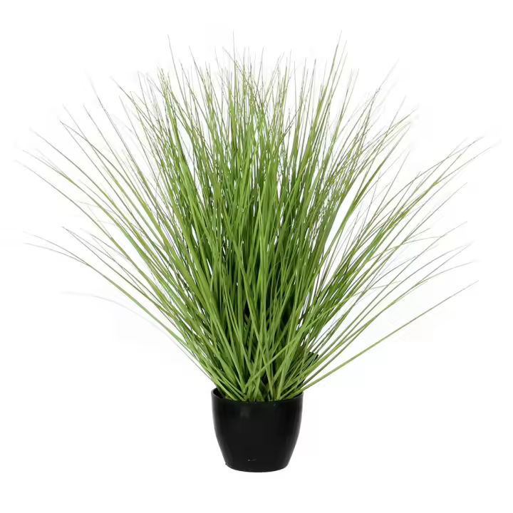 Hierba Artificial con Maceta Plástica de Alta Calidad 11,5x50cm para Decoración Exterior - 1