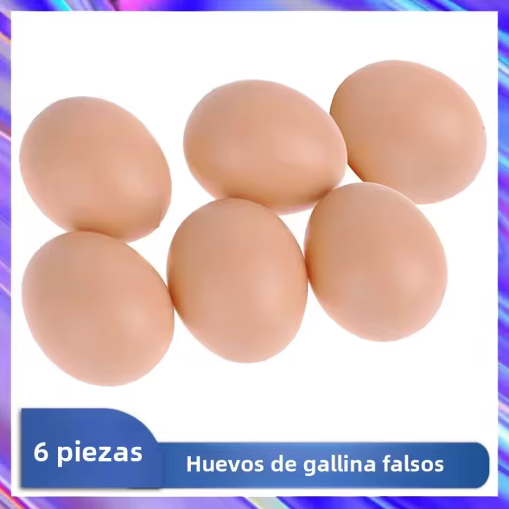 24-6pcs Huevos De Pato Falsos Para Coop De Ponedora Simulación De Eclosión Graffiti Huevos Dummies Hen Pato Juguete De Prank De Plástico Para Jaula De Gallinas - 1